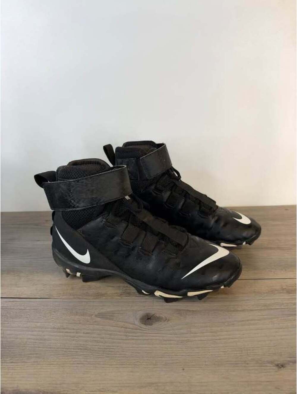 Nike Force Savage Shark 2 Wide Mens Football Cleats Black White 7.5 BV0151-001